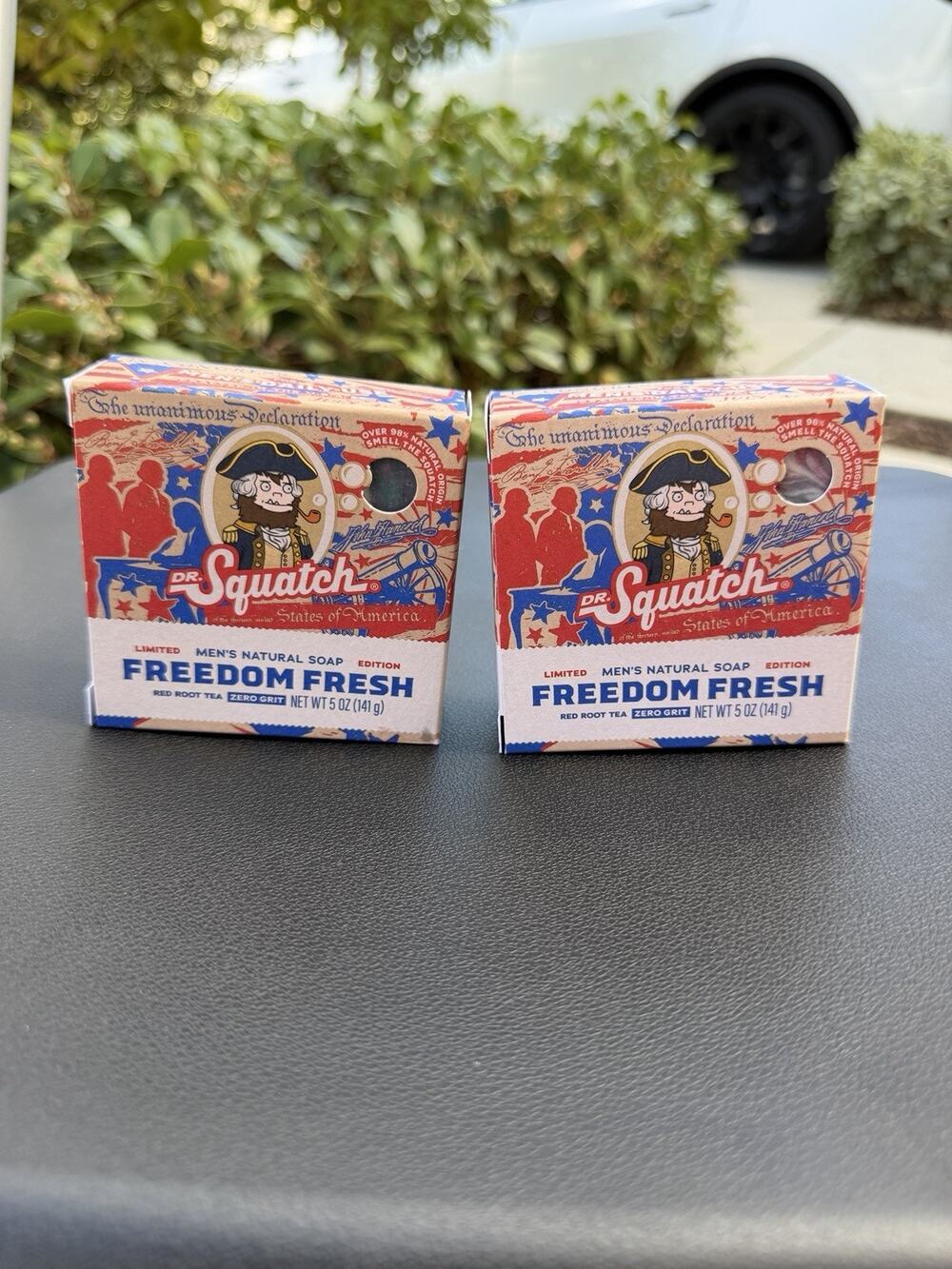 2x Dr Squatch Freedom Fresh Bar Soap WWE Limited Edition 5oz Zero Grit